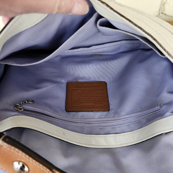 Coach Cream Leather Soho Shoulder Bag Tote Purse - Picture 10 of 11